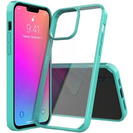 Mobigear Crystal iPhone 13 Pro Max Hülle Hardcase Backcover - Transparent / Türkis