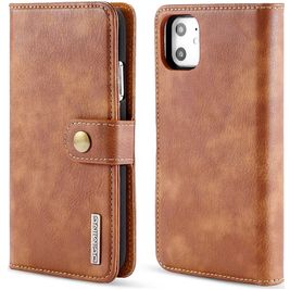 Mobigear Snap Button iPhone 11 Hülle Abnehmbare 2in1 Klapphülle Geldbörse - Braun