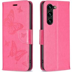 Mobigear Butterfly Samsung Galaxy S24 Plus Hülle Klapphülle Geldbörse - Rot