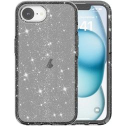 Mobigear Crystal Glitter iPhone 16e Hülle Hardcase Backcover - Schwarz