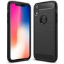 Mobigear Brushed Slim iPhone XR Hülle Flexibles TPU Backcover - Schwarz