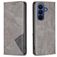Mobigear Rhombus Slim Samsung Galaxy S26 Hülle Klapphülle - Grau