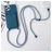 Mobigear Lanyard Card iPhone 15 Pro Max Silikon Handykette mit Kartenhalter - Dunkelblau