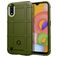 Mobigear Rugged Shield Samsung Galaxy A01 Hülle Flexibles TPU Backcover Stoßfest - Grün