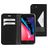 Mobiparts Classic Wallet iPhone 8 Hülle Klapphülle Geldbörse - Schwarz