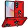 Mobigear Armor ring Samsung Galaxy A36 Hülle Hardcase Backcover Stoßfest mit Ringhalter - Rot
