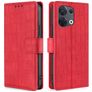 Mobigear Croco OPPO Reno 8 5G Hülle Klapphülle Geldbörse - Rot