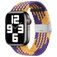 Mobigear Braided Nylon Apple Watch Armband Klappschließe - 49/46/45/44 mm - Orange / Lila