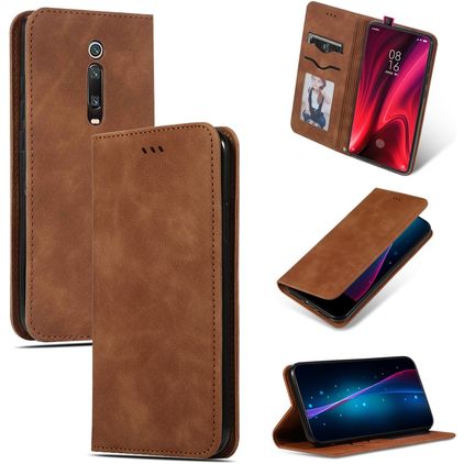 Mobigear Retro Slim Xiaomi Mi 9T Pro Klapphülle - Braun