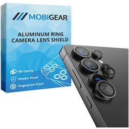 Mobigear Single Samsung Galaxy S25 Ultra Panzerglas Gehärtetes Glas Kameralinsen Schutz - Hüllenfreundlich - Schwarz