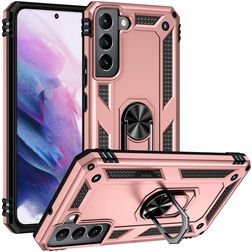 Mobigear Armor Ring Samsung Galaxy S22 Hülle Hardcase Backcover Stoßfest mit Ringhalter - Roségold