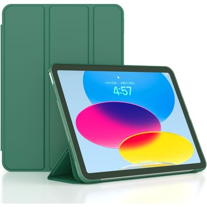 Mobigear Tri-Fold Gel iPad 11 (2025) Hülle TPU,Kunstleder Klapphülle - Grün