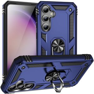 Mobigear Armor Ring Samsung Galaxy S23 FE Hülle Hardcase Backcover Stoßfest mit Ringhalter - Blau