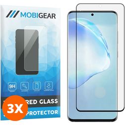 Mobigear Curved Samsung Galaxy S20 Panzerglas Gehärtetes Glas Displayschutz - Hüllenfreundlich - Schwarz (3er Pack)