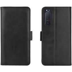 Mobigear Slim Magnet Sony Xperia 5 II Klapphülle Portemonnaie - Schwarz