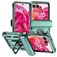 Mobigear Armor Ring Motorola Razr 50 Hülle Hardcase Backcover Stoßfest mit Ringhalter - Grün