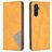 Mobigear Rhombus Slim Samsung Galaxy A35 Hülle Klapphülle - Cognac