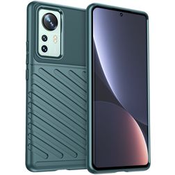 Mobigear Groove Xiaomi 12 Pro Hülle Flexibles TPU Backcover - Grün