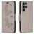 Mobigear Butterfly Samsung Galaxy S24 Ultra Hülle Klapphülle Geldbörse - Grau