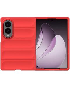 Mobigear Bumpy Samsung Galaxy Z Fold 8 Hülle Flexibles TPU Backcover - Rot