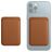 Mobigear Wallet Kartenetui - 3 Karten - MagSafe Kompatibel - Braun
