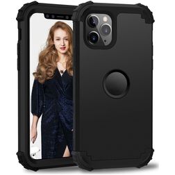 Mobigear Ultra Tough iPhone 11 Pro Max Hülle Hardcase Backcover Stoßfest - Schwarz