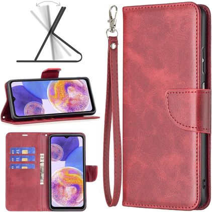 Mobigear Excellent Samsung Galaxy A23 Klapphülle Portemonnaie - Rot