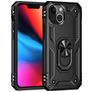 Mobigear Armor Ring iPhone 13 Mini Hülle Hardcase Backcover Stoßfest mit Ringhalter - Schwarz