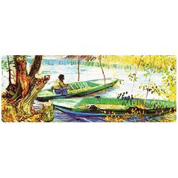Mobigear Anti-Slip Mauspad - 40 x 90 CM - Fishing in Spring