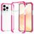 Mobigear Full Bumper iPhone 14 Pro Hülle Hardcase Backcover Stoßfest - Magenta
