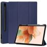 Mobigear Tri-Fold Gel Samsung Galaxy Tab S7 FE Hülle TPU,Kunstleder Klapphülle + Stifthalter - Dunkelblau