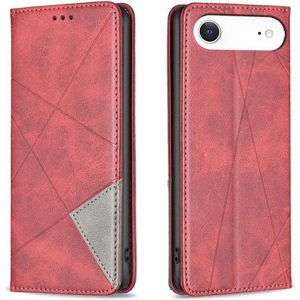 Mobigear Rhombus Slim iPhone Air Hülle Klapphülle - Rot