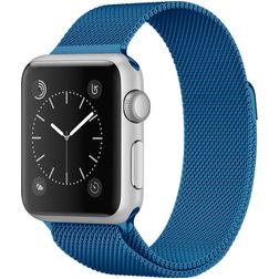 Mobigear Color Loop Milanaise Apple Watch Armband Magnetverschluss - 42/41/40/38 mm - Dunkelblau