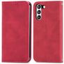 Mobigear Retro Slim Samsung Galaxy S21 FE Hülle Klapphülle Geldbörse - Rot