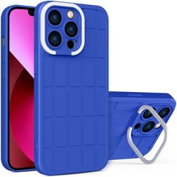Mobigear Cube iPhone 14 Hülle Hardcase Backcover mit Ständer - Blau