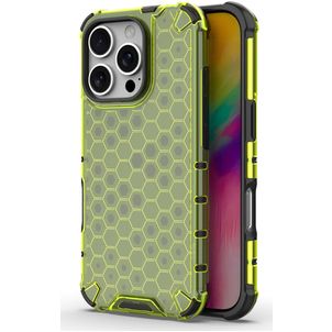 Mobigear Honeycomb iPhone 16 Pro Max Hülle Hardcase Backcover Stoßfest - Grün