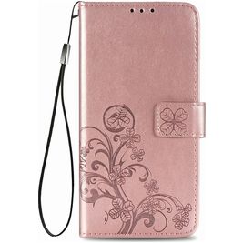 Mobigear Clover Samsung Galaxy A12 Hülle Klapphülle Geldbörse - Roségold Mobigear Clover Samsung Galaxy A12 Hülle Klapphülle Geldbörse - Roségold