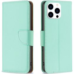 Mobigear Excellent iPhone 16 Pro Max Hülle Klapphülle Geldbörse - Grün