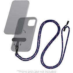 Mobilize Lanyard Universal-Handykette einstellbar - Blau / Rot