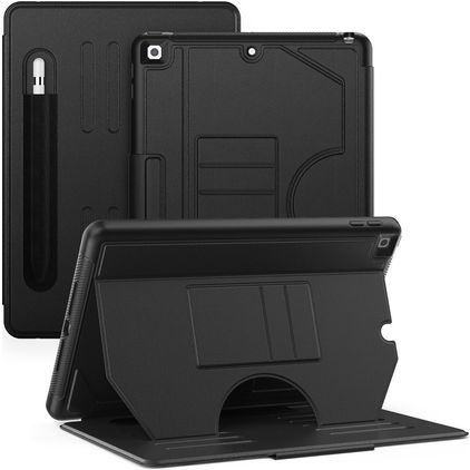 Mobigear Magnetic Folio iPad 9 (2021) Hülle Klapphülle + Stifthalter - Schwarz
