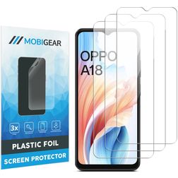 Mobigear OPPO A18 Displayschutz Schutzfolie - Hüllenfreundlich (3er Pack)
