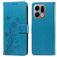 Mobigear Flowers OPPO Find X9 Hülle Klapphülle Geldbörse - Blau