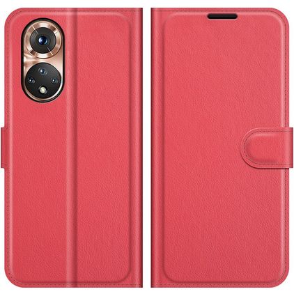 Mobigear Classic HONOR 50 Hülle Klapphülle Geldbörse - Rot