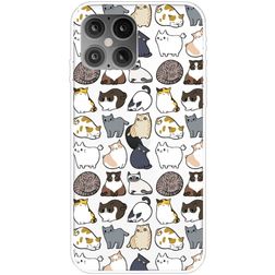 Mobigear Design iPhone 12 Pro Max Hülle Flexibles TPU Backcover - Katze