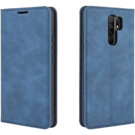 Mobigear Retro Slim Xiaomi Redmi 9 Hülle Klapphülle Geldbörse - Blau