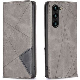 Mobigear Rhombus Slim Samsung Galaxy S25 Plus Hülle Klapphülle - Grau