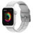 Mobigear Dashed Silikon Apple Watch Armband Dornschließe - 42/41/40/38 mm - Weiß
