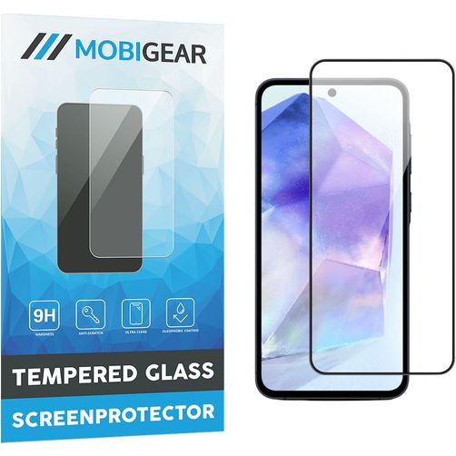 Mobigear Premium Samsung Galaxy A35 Panzerglas Gehärtetes Glas Displayschutz - Hüllenfreundlich - Schwarz