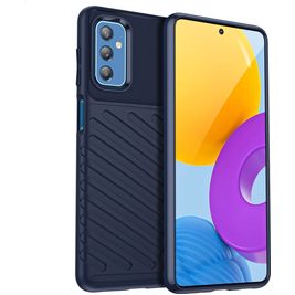 Mobigear Groove Samsung Galaxy M52 Hülle Flexibles TPU Backcover - Blau