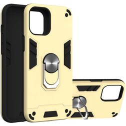 Mobigear Armor Ring iPhone 12 Pro Max Hülle Hardcase Backcover Stoßfest mit Ringhalter - Gold